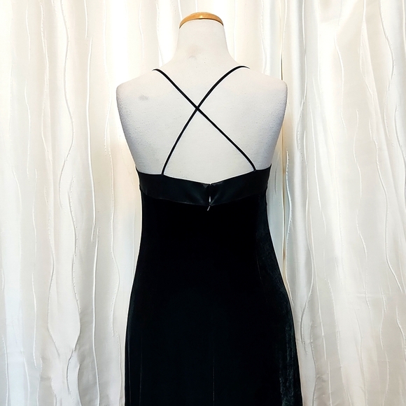 Emanuel Ungaro Velvet & Satin Ombre Green Dress - Picture 4 of 6